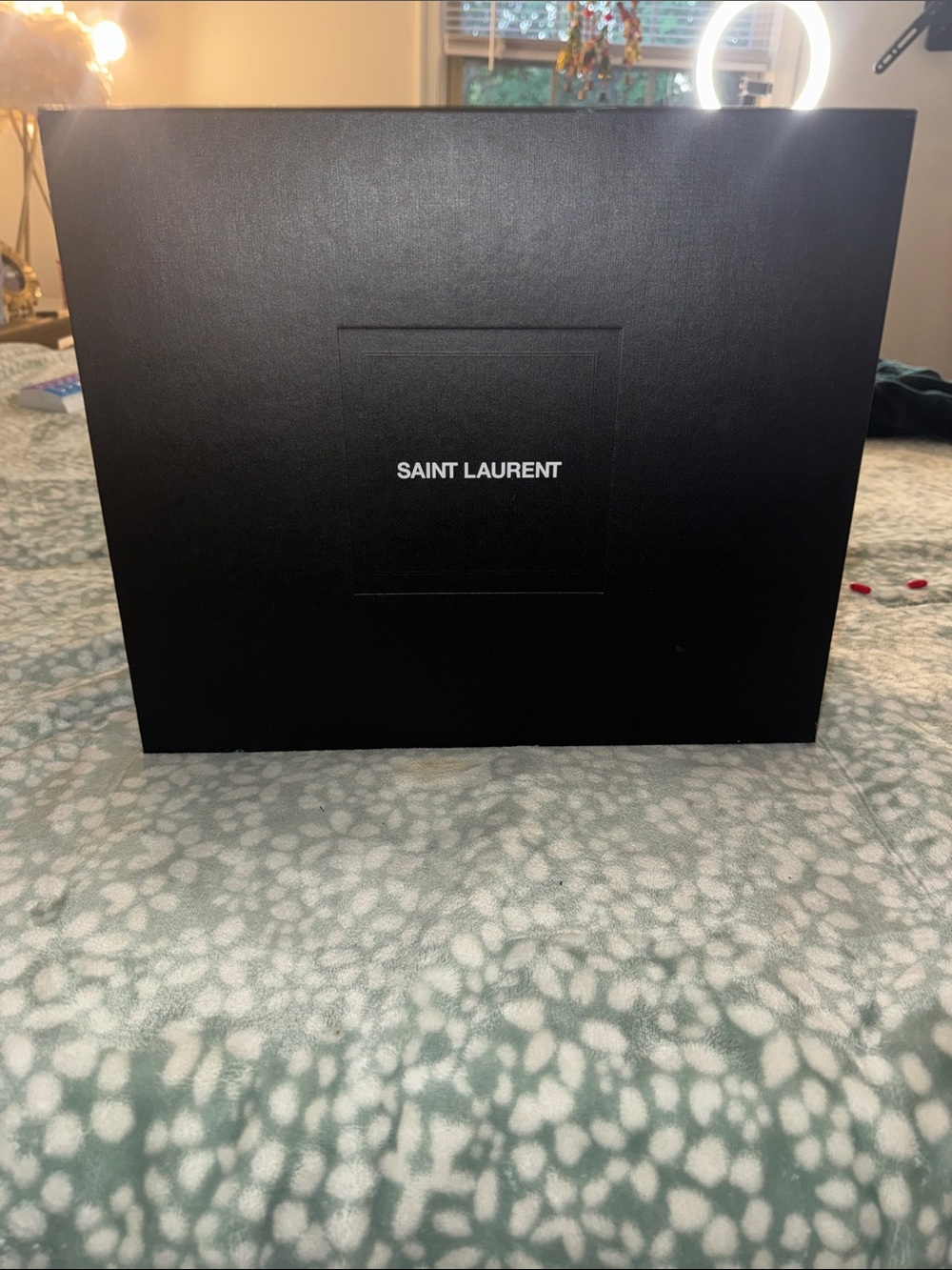 Saint Laurent Denim Quilted Chain Shoulder Bag with Gold YSL Hardware - Picture 8 of 11